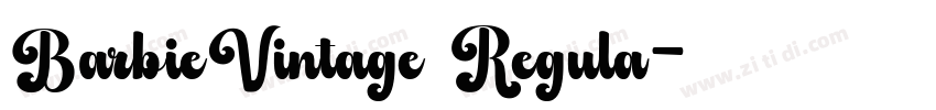 BarbieVintage Regula字体转换